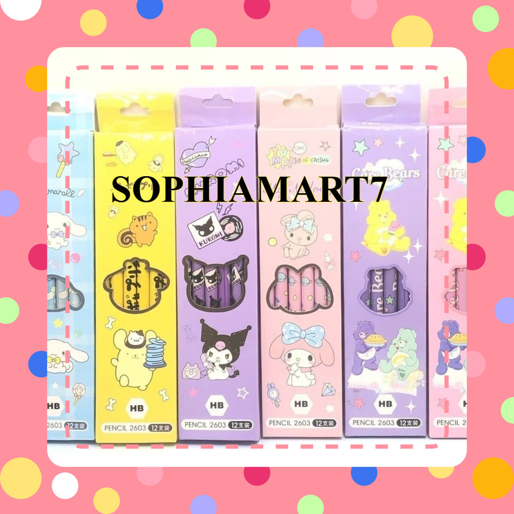 

( SPM7 ) ISI 12 PCS PENSIL 2B MOTIF SAN RIO LUCU IMUT