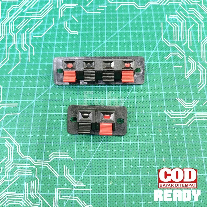 Terminal Jepit Speaker 4 Pin Kabel Power Supply Soket Per Amplifier DC