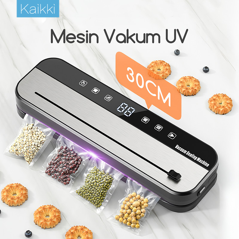 Kaikiki (Hadiah 10 kantong plastik vakum) Alat penyegel vakum makanan Alat penyegel vakum makanan be