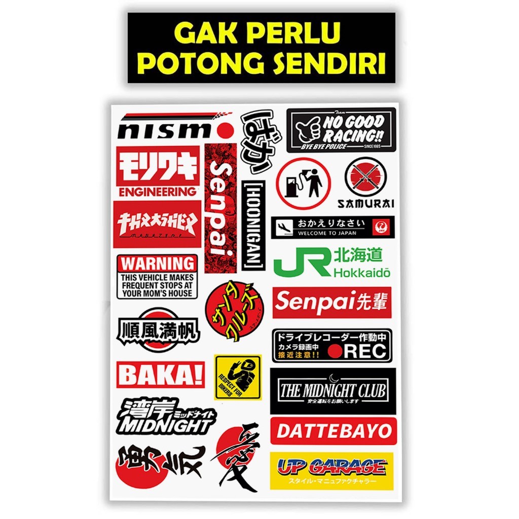 Stiker Motor Jepang, Sticker Motor Jepang, Stiker Motor Keren, Stiker Racing Motor (PACK 28)