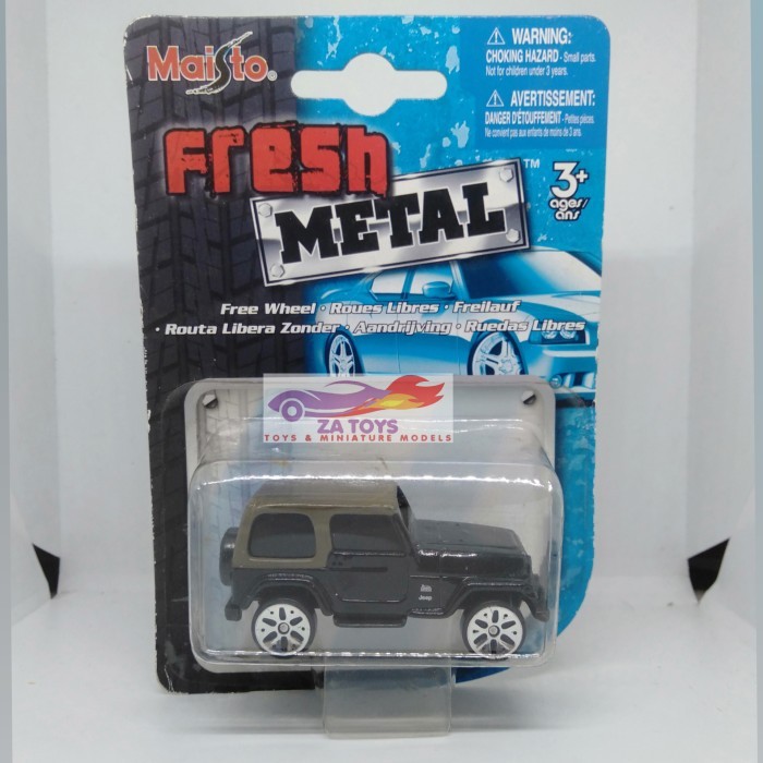 Pee99 Diecast Jeep Wrangler Sahara Black By Maisto Skala 1:64