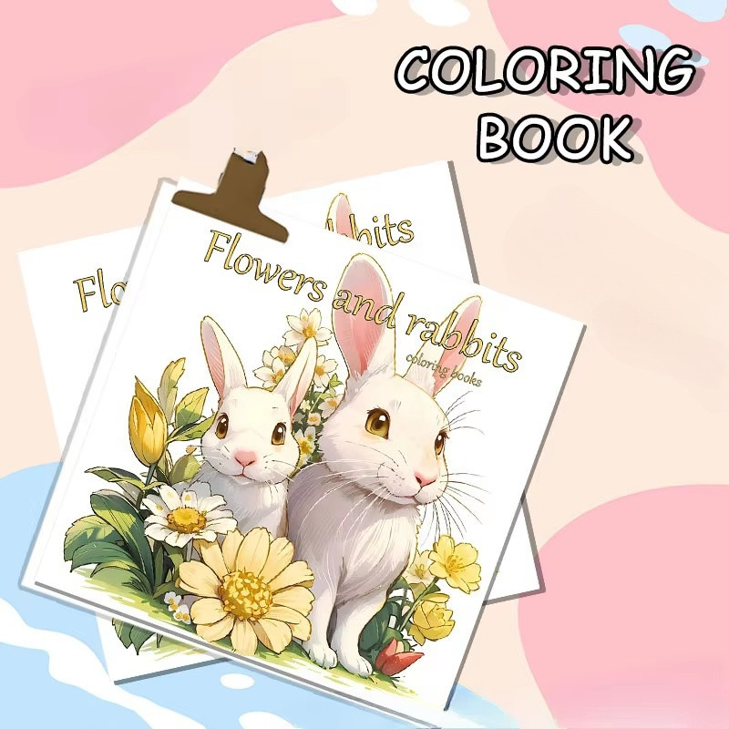 Easter Bunny Coloring Book Drawing Book Coloring Book Adult Student Graffiti Edition Thick Coloring 