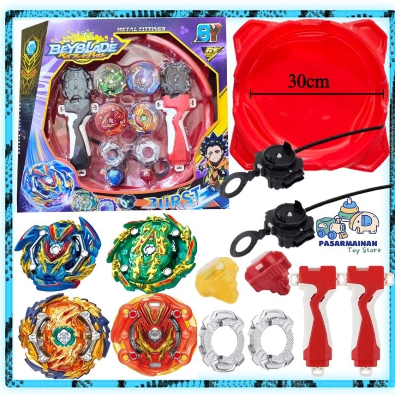 Gangsing Beyblade Burst 4in1 Attack Z Valkyrie Set Arena Launcher dan Handgrip Mainan Gangsing Murah