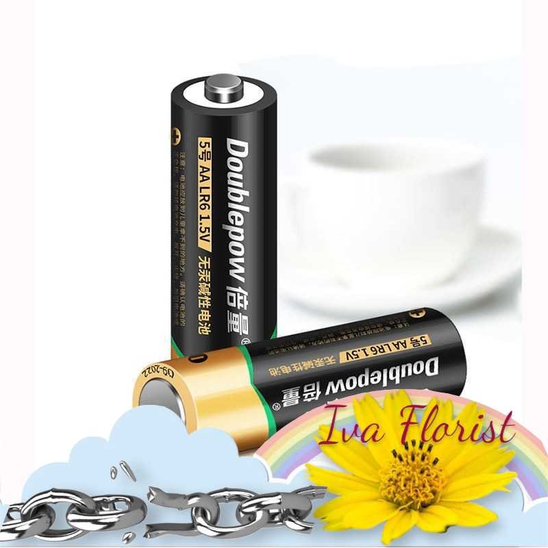 1set Baterai AA 1.5V Alkaline 2 PCS double power