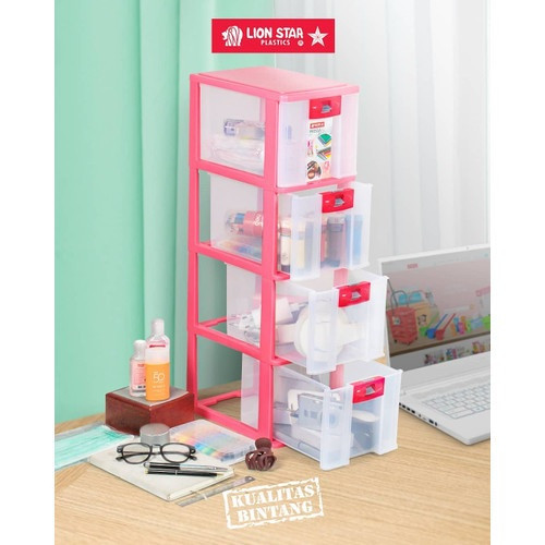 Laci Plastik CD Susun 4 Lion Star Pressa PR 24 XL-4 Box DVD Container