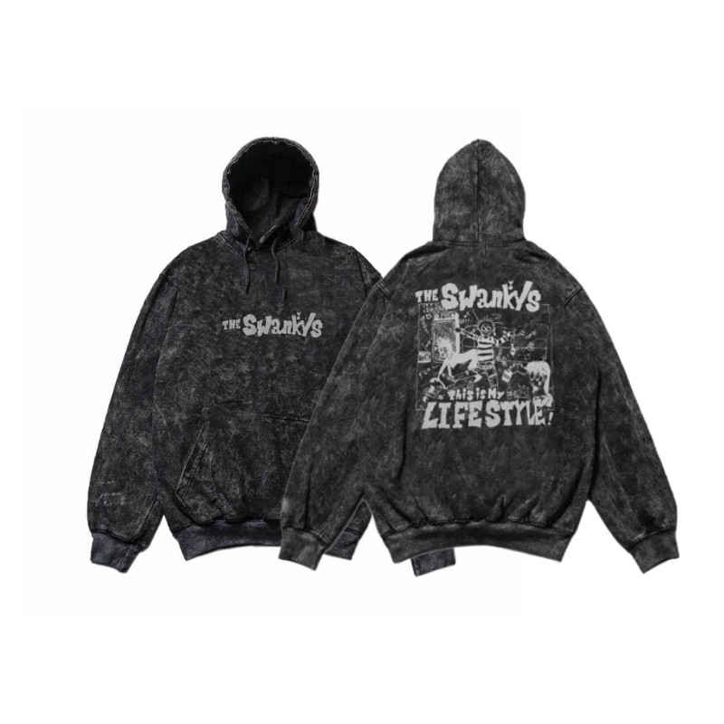 JAKET HOODIE WASHED SABLON DEPAN BELAKANG / SWEATER HOODIE WASHED TULISAN METAL / HOODIE PRIA WANITA