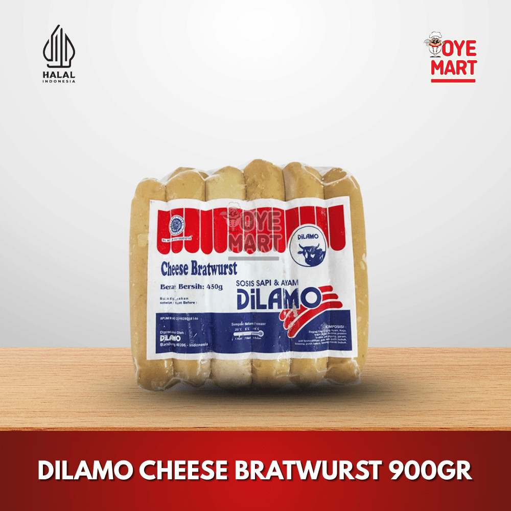 

DILAMO CHEESE BRATWURST 900GR SOSIS SAPI DAN AYAM RASA KEJU
