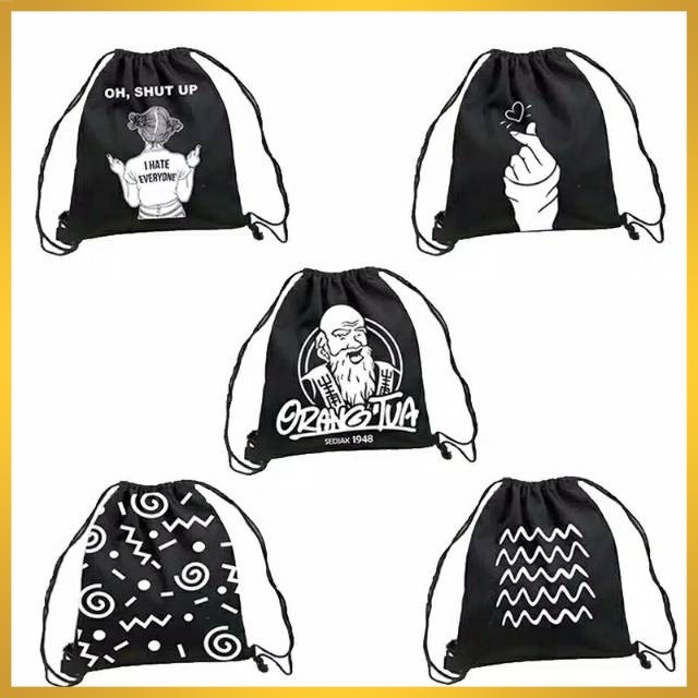 Tas Ransel Serut Pria Wanita Distro - Stringbag
