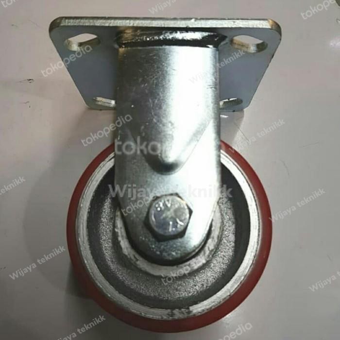 Roda troli Pu 4 inch heavy duty mati