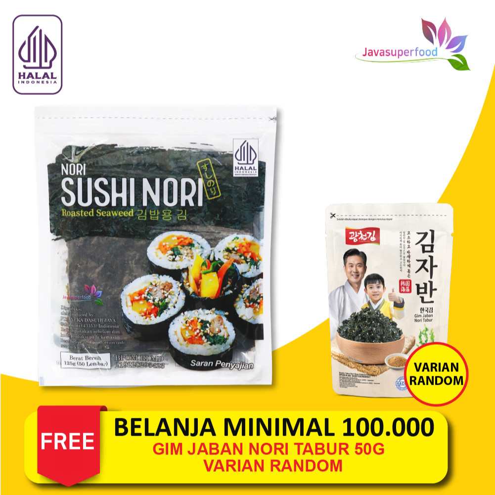 

Sushi Nori HALAL Seaweed 50 Lembar Rumput Laut Sushi Untuk Kimbab/ Gimbab