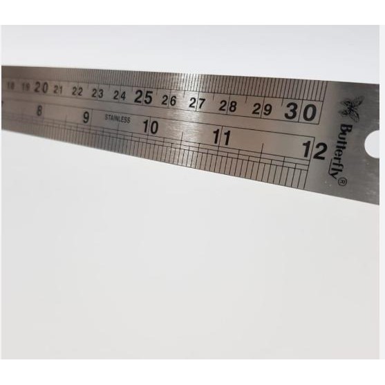 

1 Pcs Penggaris Besi Butterfly 30cm