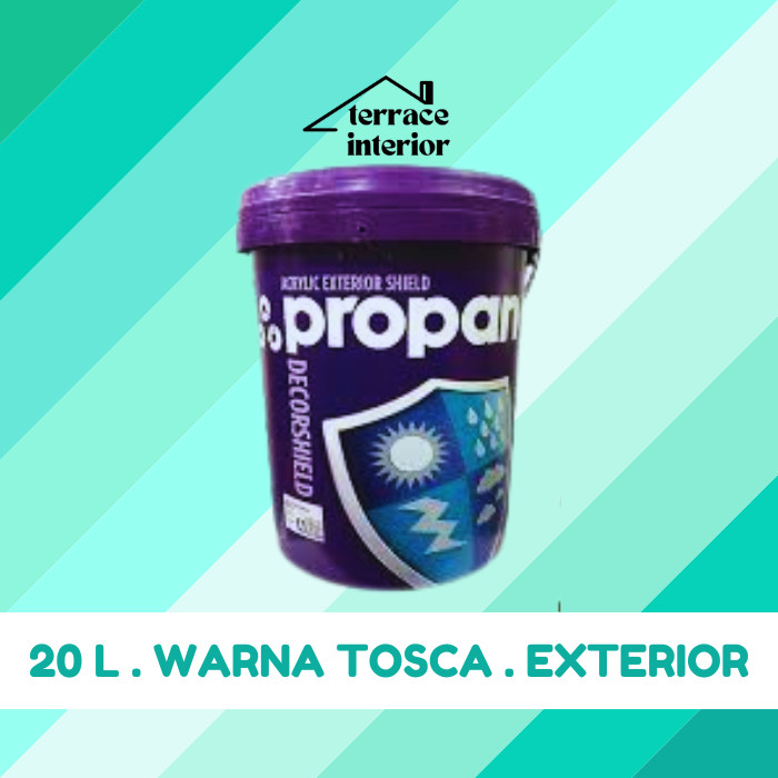 Cat Tembok Exterior Propan Decorshield DW 500 Warna Tosca 20 Liter