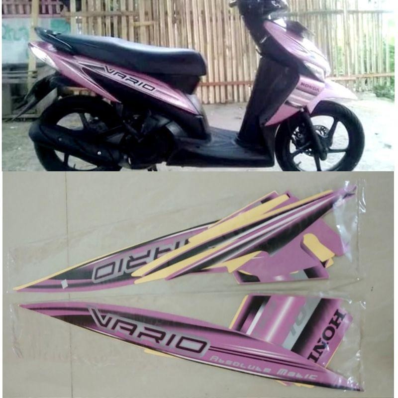 stiker striping honda vario 110 karbu 2008 pink full body original