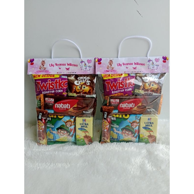 

START 4RB!! BINGKISAN SNACK ULTAH AQIQAH KHITAN GIFT SNACK MURAH (FREE CUSTOM LABEL)