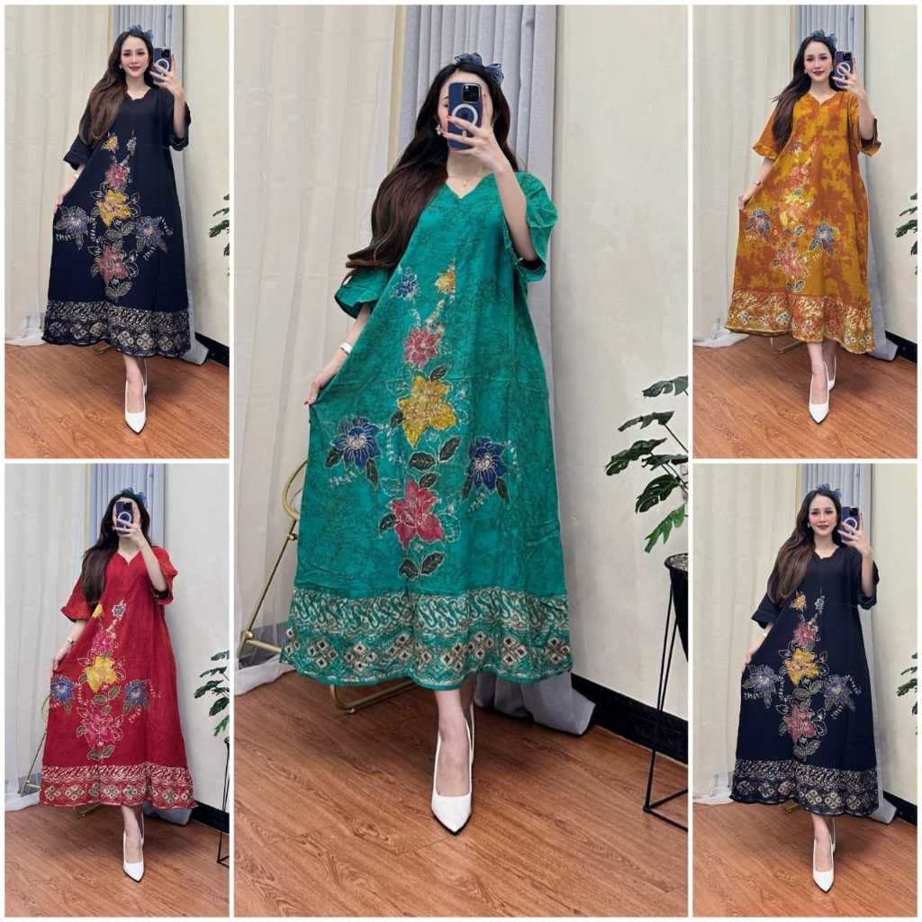 Daster Maura Jumbo Daster Maura Super Jumbo Daster Batik Super Jumbo Daster Busui Dress Batik Daster
