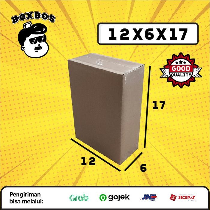 

KARDUS BOX uk 12x6x17 CM Kotak Packaging Corrugated SHEET POLOS
