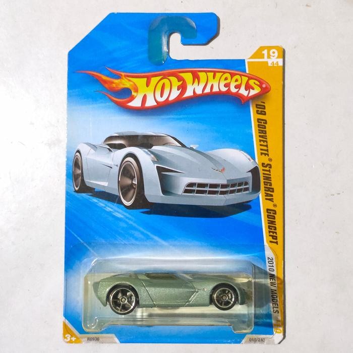 TR99 Hotwheels Hot Wheels 09 Corvette Stingray Concept biru muda 2010 rare