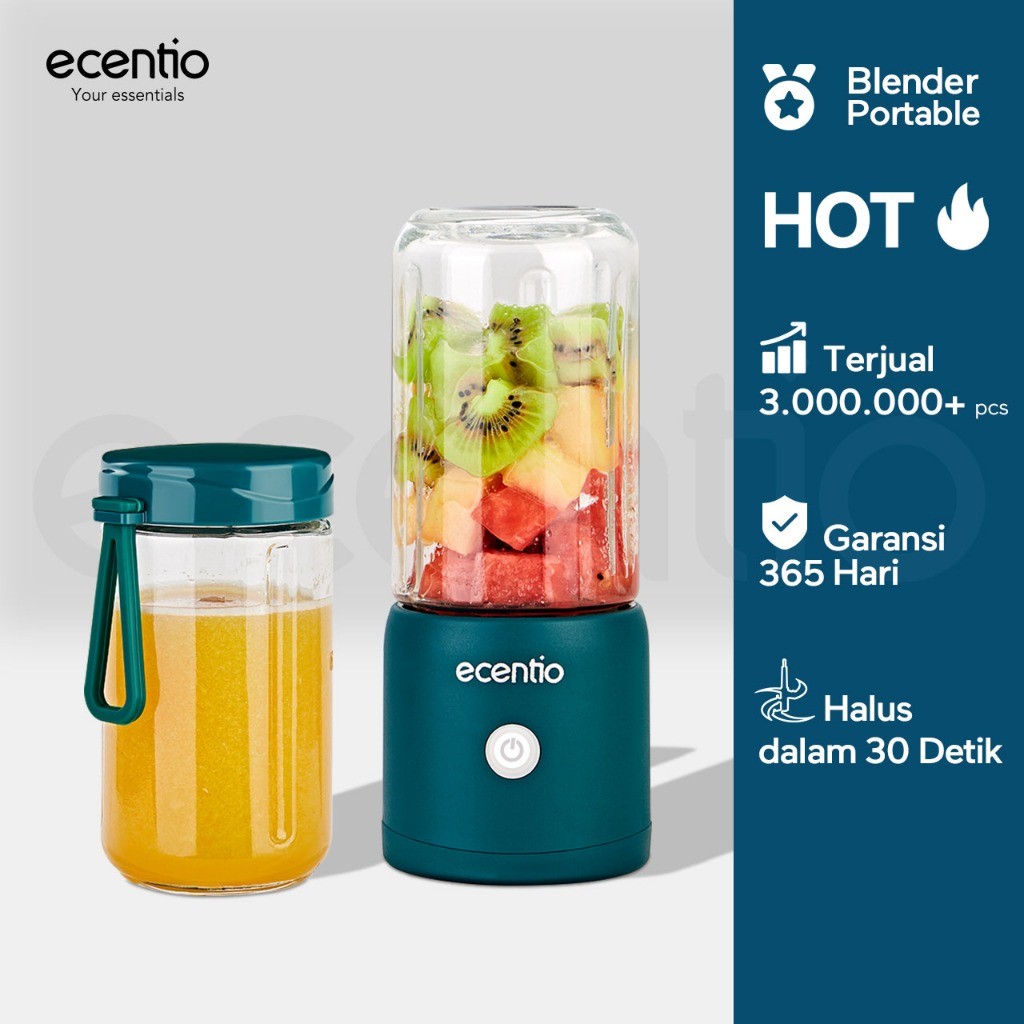 Ecentio juicer blender jus portable/blender mini portable Kaca/juicer portable 6/8 mata pisau