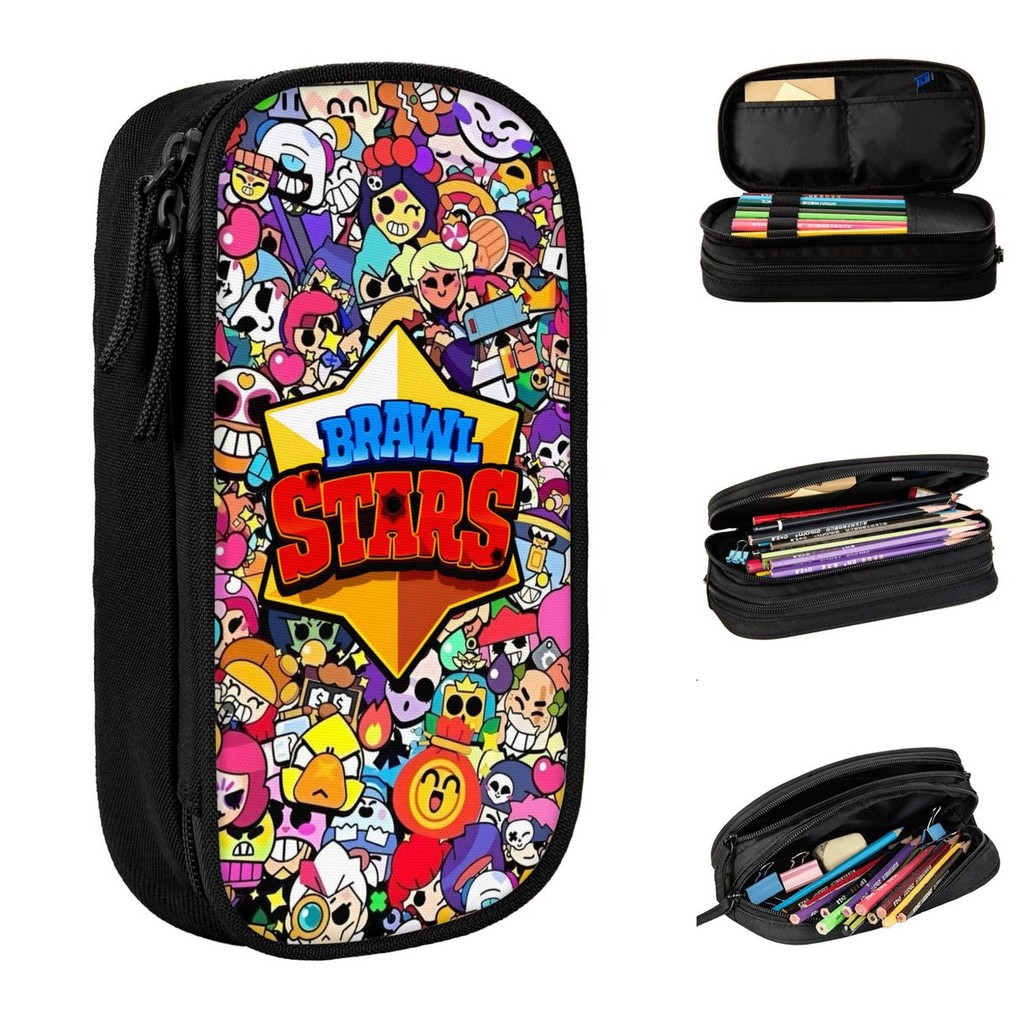 

Brawlled Game Logo Pencil Cases Cartoon Pencilcases Pen for Student Big Capacity Bags School Supplies Gifts Accessories