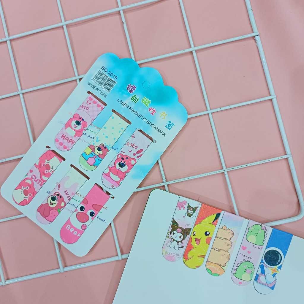 

Cod Magnet Bookmark Isi 6 pcs / Pembatas Buku Magnet / Penanda Buku Karakter Anak