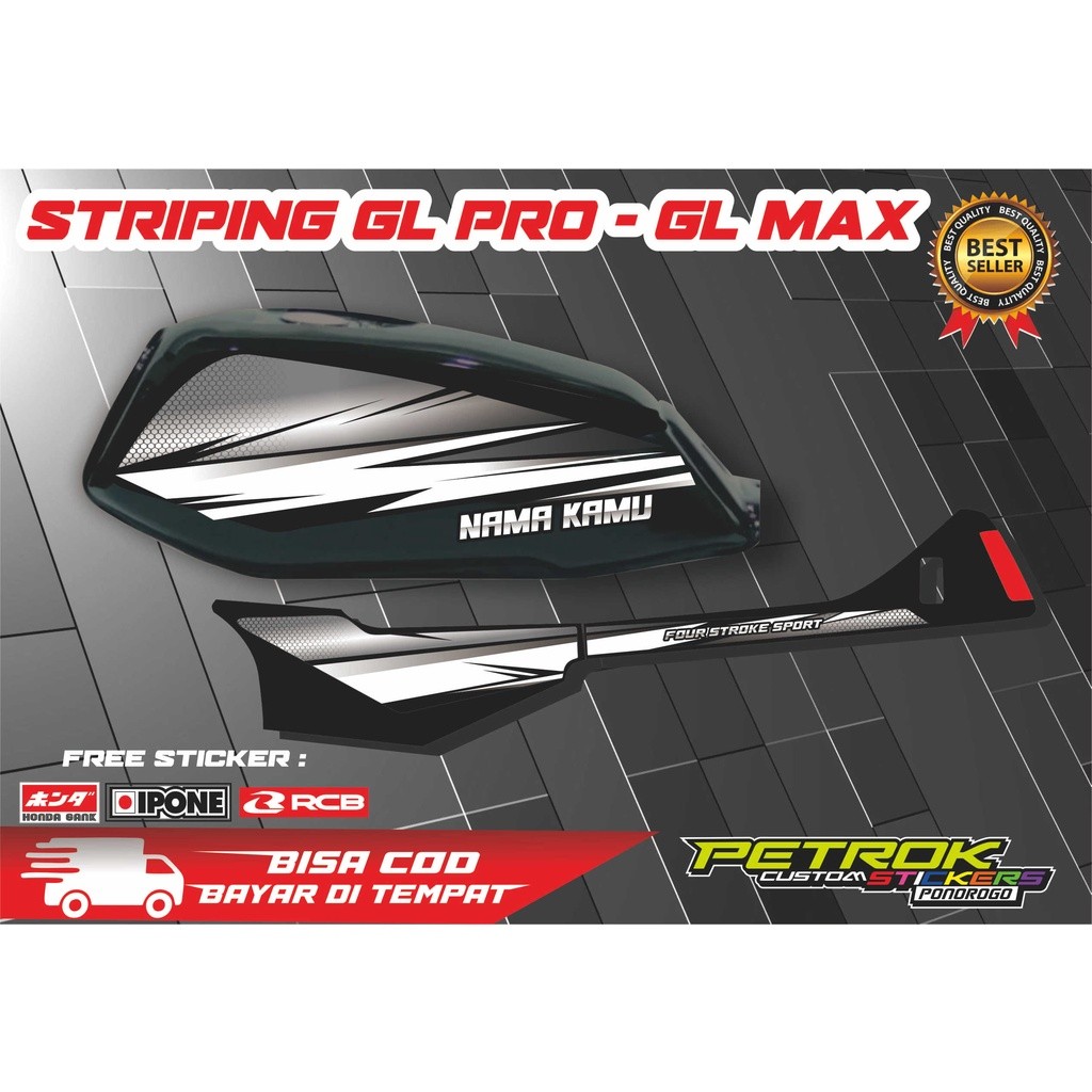 STRIPING VARIASI GL PRO GL MAX CUSTOM NAMA STRIPING HONDA GL HEREX RACING