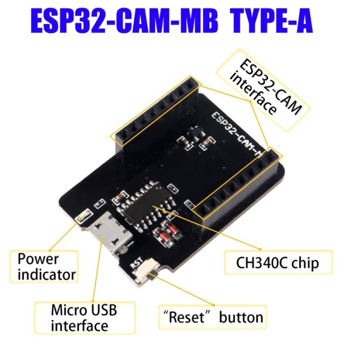 AMD99 ESP32-CAM-MB MICRO USB Download Module for ESP32 CAM Development Board - Model A
