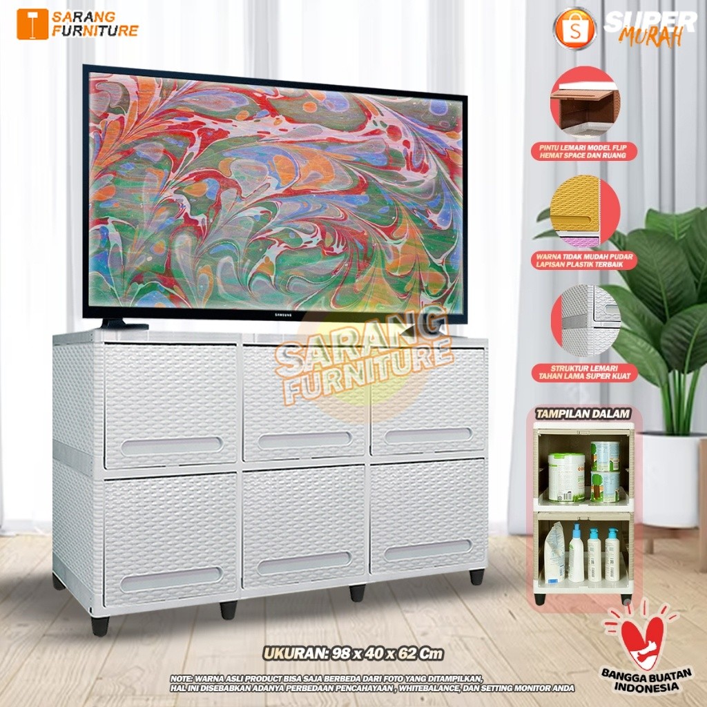 

__(( LEMARI PLASTIK TRIPLE CLUB FLIP SUSUN 2 MEJA TV MINIMALIS Triple Club Flip Lemari Pakaian Baju Murah Plastik 2 susun Rak TV Rotan Buffet TV ___(((