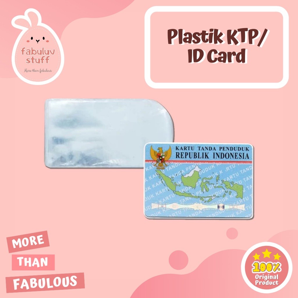 

ATK ~ Plastik KTP / Pelindung Kartu Tanpa Pengenal E-KTP / Pelapis E - KTP