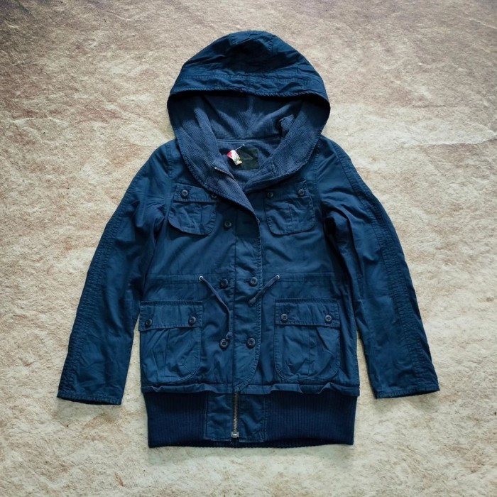 jaket parka MOUSSY Navy long