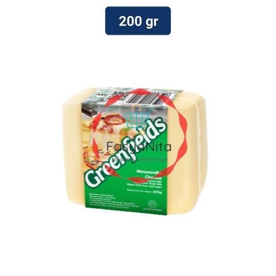 

Greenfields Mozzarella Block Cheese 200 gr - Fasyanita Denpasar