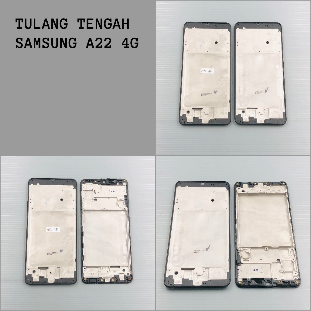 TULANG TENGAH SAMSUNG A22 4G A22 5G TATAKAN LCD SAMSUNG A22 FRAME SAMSUNG A22 ORIGINAL