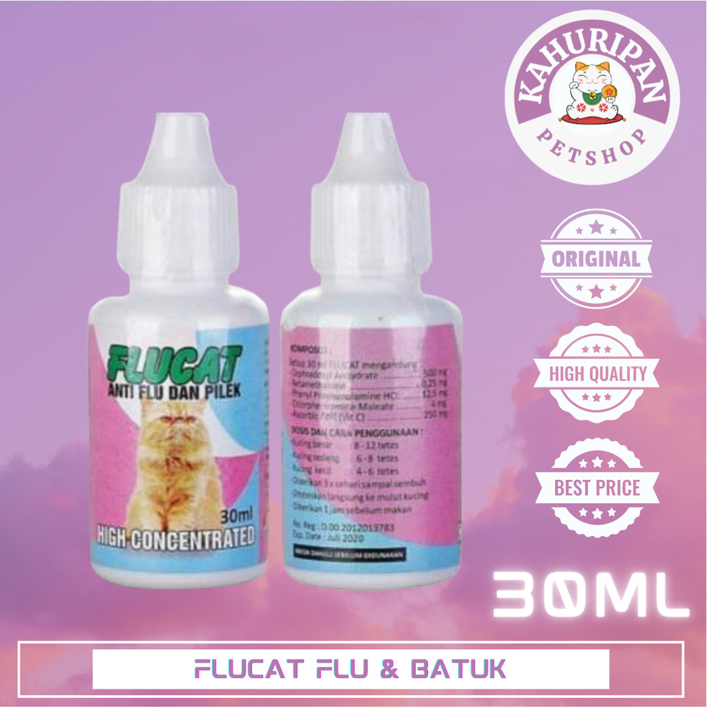 FLUCAT / FLU CAT obat flu pilek batuk pada kucing