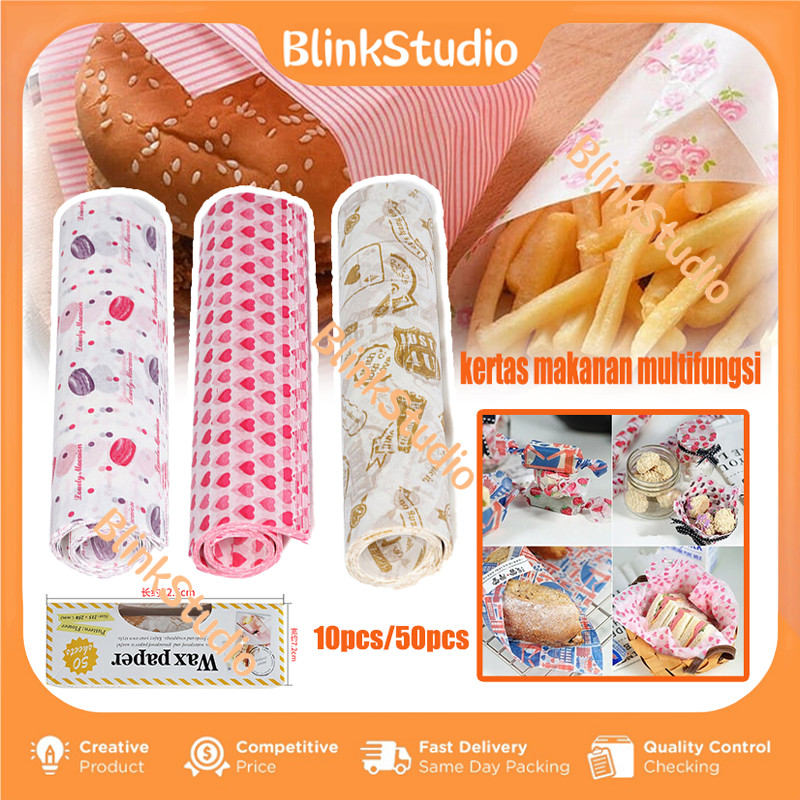 Food Wrapper / Alas Nasi Bento Kertas Pembungkus Makanan