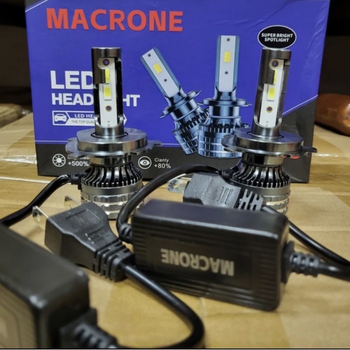 Bohlam lampu mobil lampu led dotech 3 warna D3 H4 2pcs sepasang - Macrone MC3