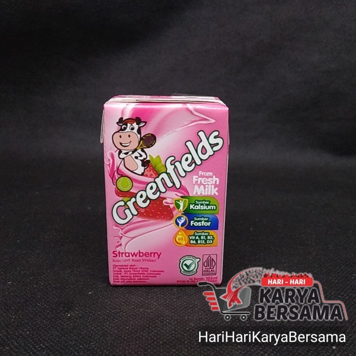 

GREEN FIELDS STRAWBERRY FLAVOURED MILK UHT 105ML