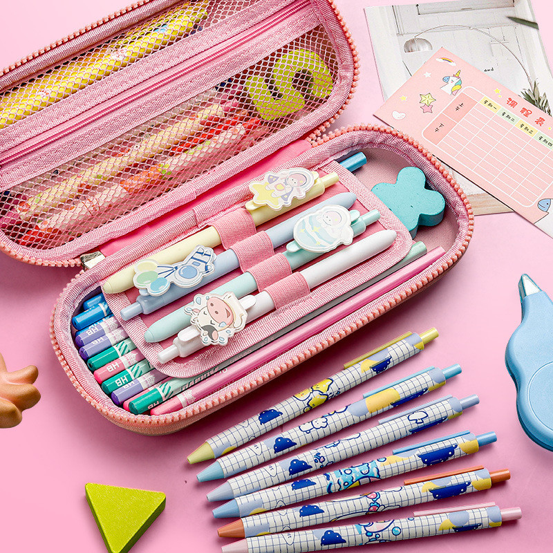 

Decompression Cute Pencil Case Cartoon Animals Pen Case Student EVA Plastic Stationery Box Kid Pencil Bag School Supplies Gifts