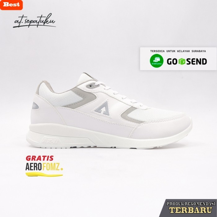 sepatu olahraga wanita Sepatu Olahraga Running Aerostreet Osaka Putih Abu Muda Pria Wanita - 41