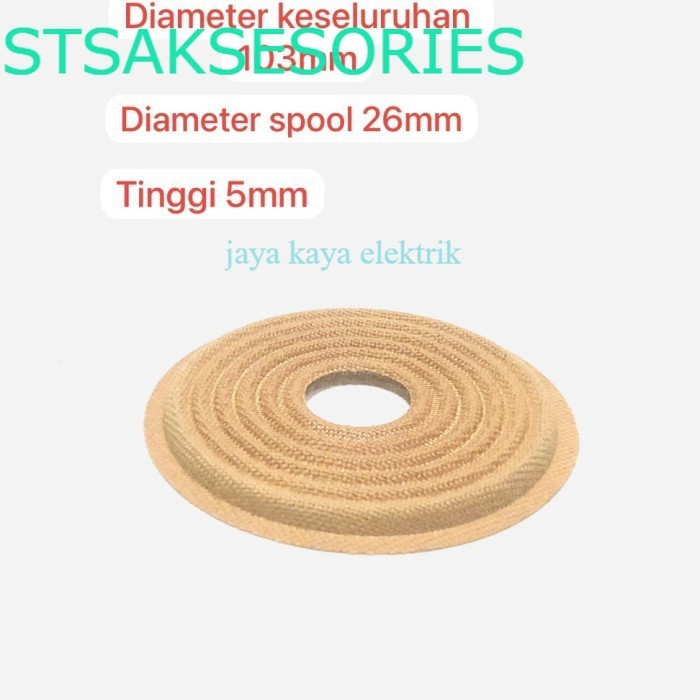 Dumper Demper Membran Speaker 8 inch - 12 inch Lubang Spool 26mm Diameter 103mm