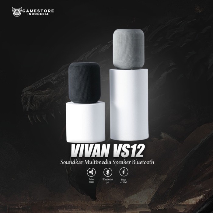 SPEAKER BLUETOOTH VIVAN VS12 WATERPROOF SURROUND SOUND 360° VIVAN VS 12