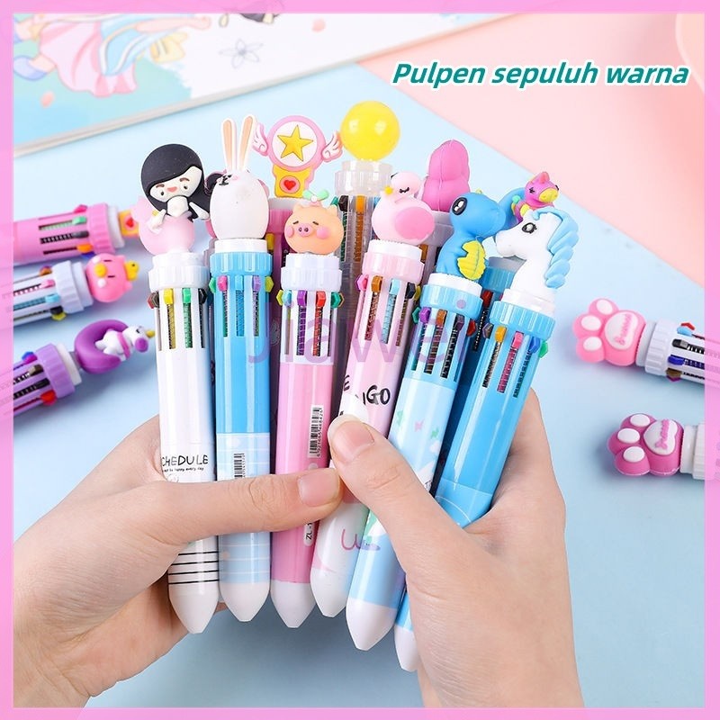 

Jiawei bulpen 10 warna bermotif lucu/pulpen/pulpen anak anak