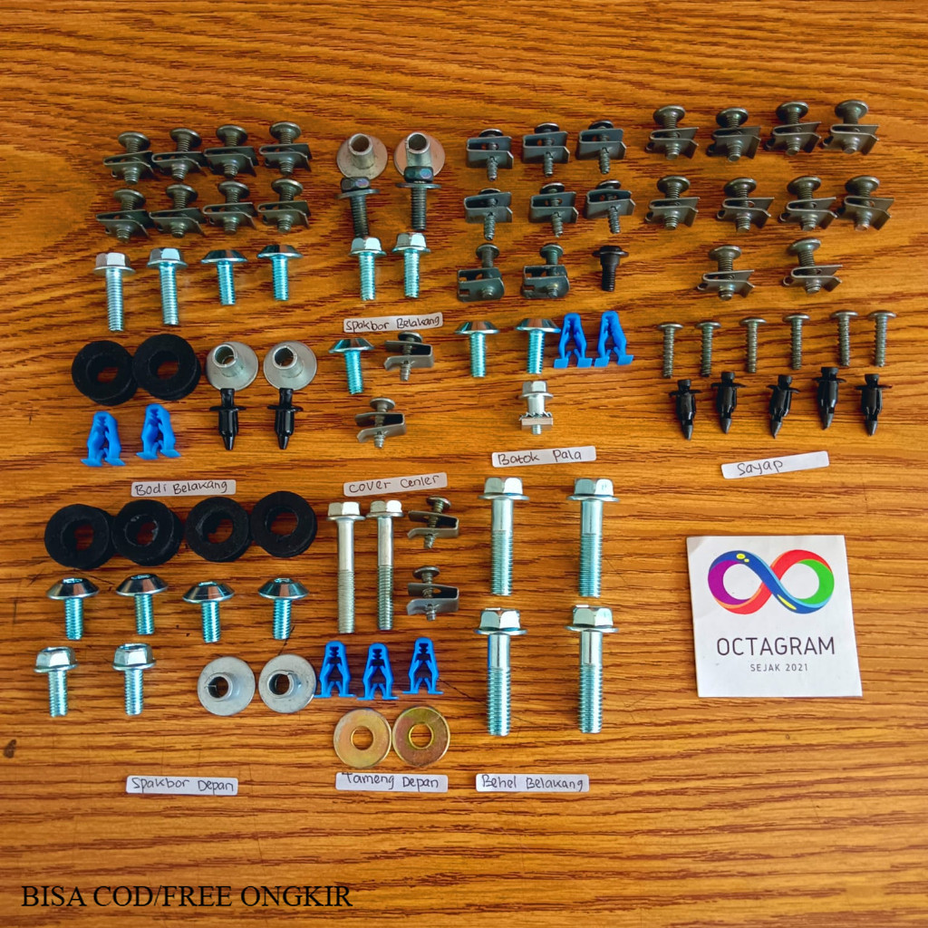 Gratis Ongkir/Baut Supra  GTR 150 / Baut Body motor Supra  GTR 150Lengkap/Baut body motor Supra GTR 