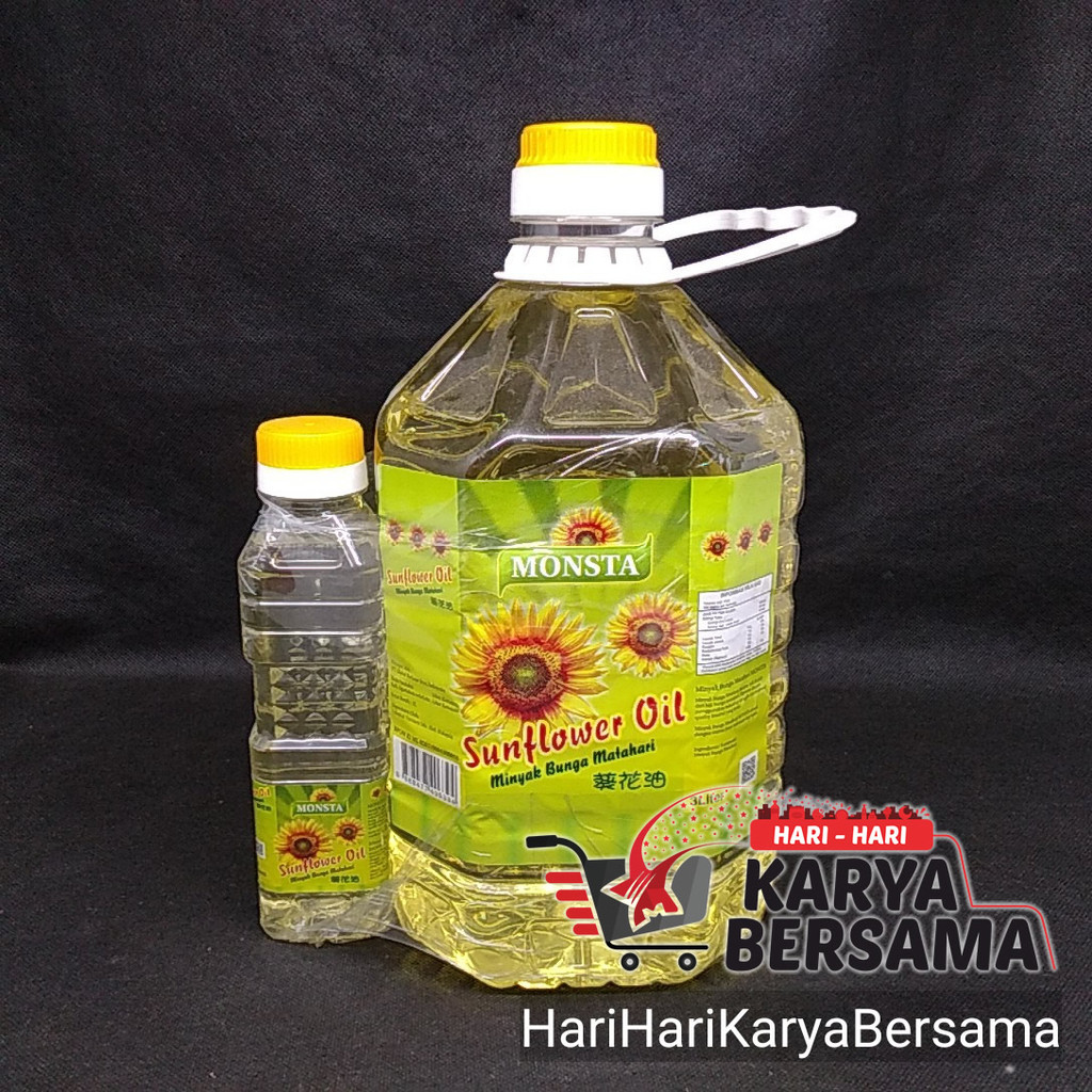 

MINYAK GORENG MONSTA SUNFLOWER OIL MINYAK BUNGA MATAHARI BTL 3000ML