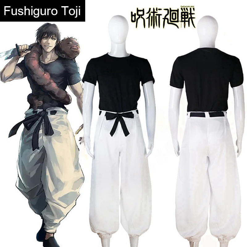 Kostum Cosplay Anime Jujutsu kassen Musim 2 Toji Fushiguro kostum Wig seragam penyihir pembunuh Kost