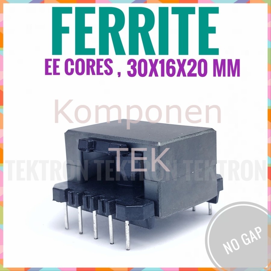 Ferrite EE cores 30px16x20mm + Bobin Ferit Trafo No Gap 30mm bulat