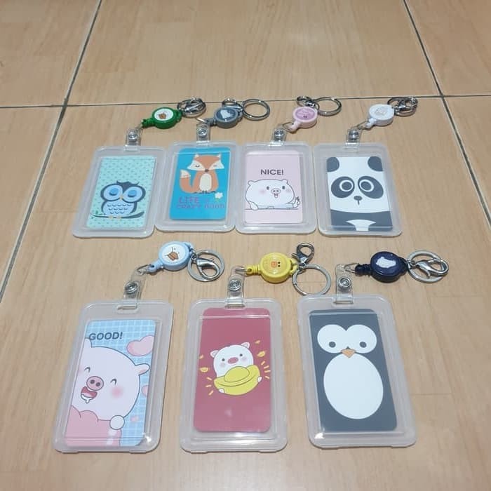 

⭐BISA COD⭐ Tali Gantungan Kunci Tas Kartu Akses Bus MRT Yoyo ID Card Holder Cokelat