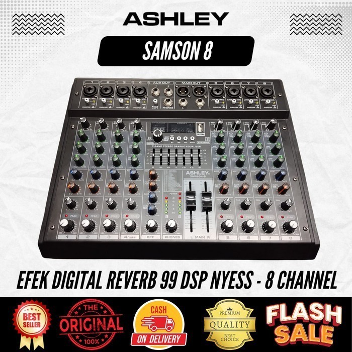 Mixer 8 Channel Samson 8 Efek Digital Reverb