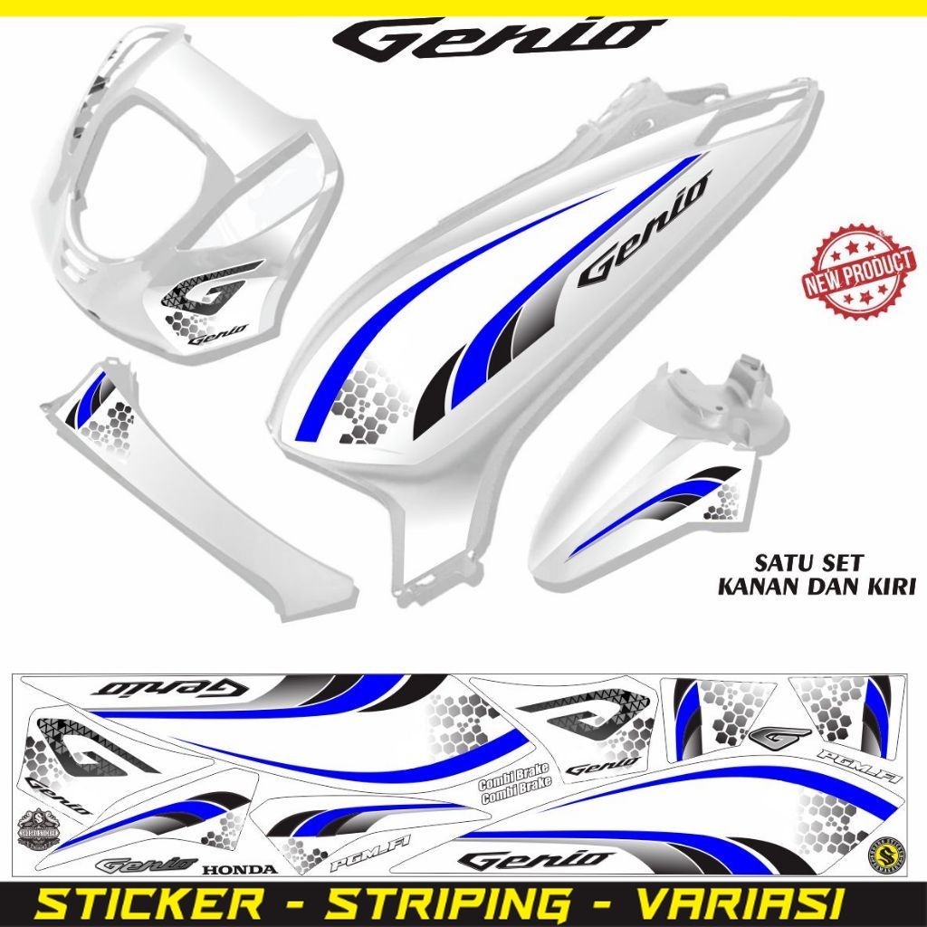 LIS SIMPLE STIKER / STRIPING MOTOR GENIO