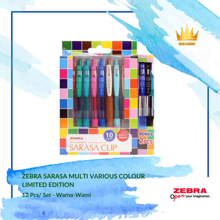 

[New] Multi Colour Sarasa Limited Edition Packing / Warna Warni - 10 + 2 PCS