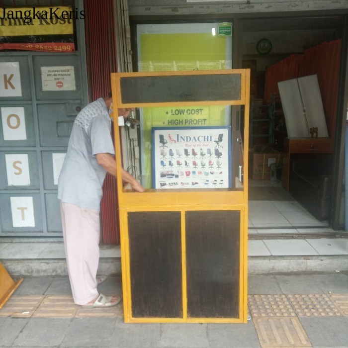OXS-203 BOOTH STAND KASIR JUALAN MAKANAN KAYU KOPI CAFE MINUMAN istimewa laris manis