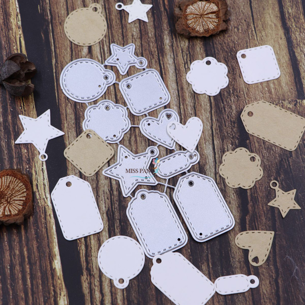 

Small Tags Metal Dies Cutting for Scrapbooking Embossing DIY Manual Photo Album Decor Knife Mold 2023 New Craft Tag Stencils